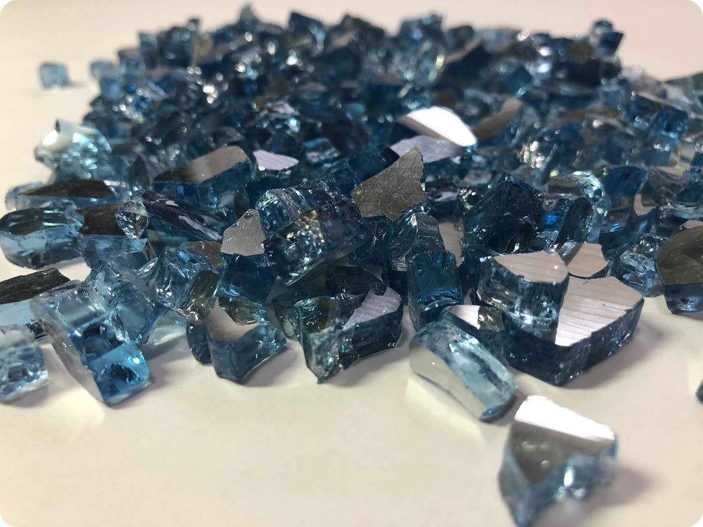 LAGOON BLUE REFLECTIVE CRUSHED GLASS - Aussie Fire Glass